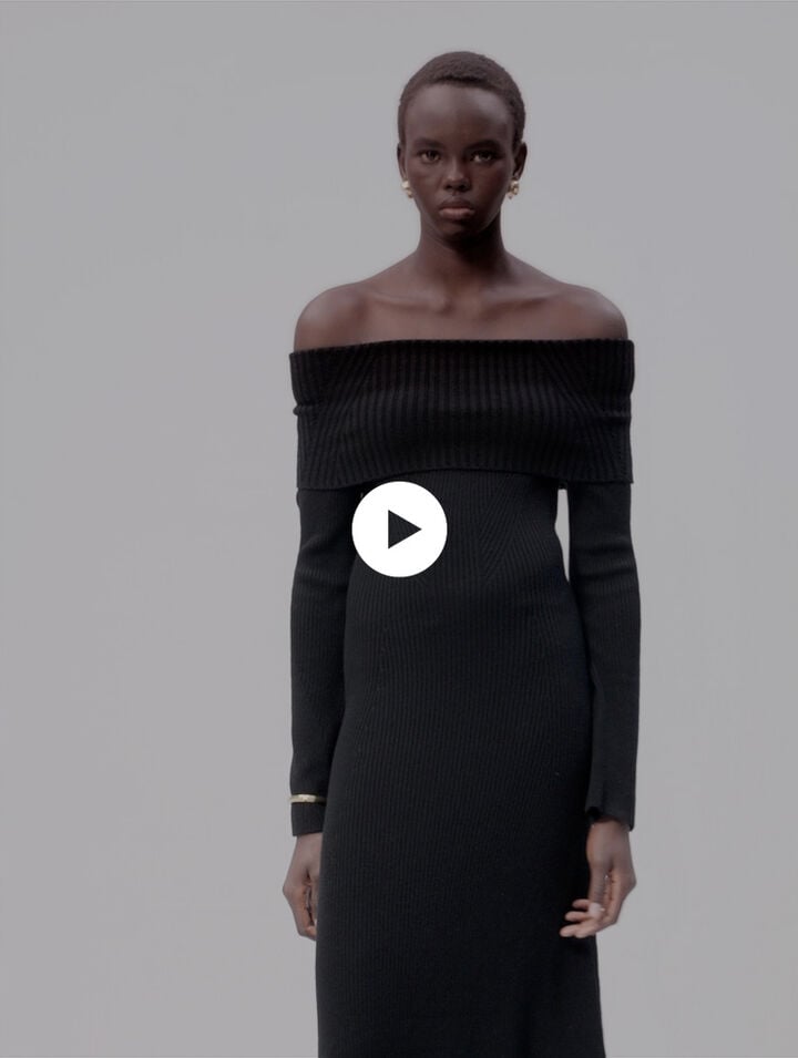 Robe longue en maille