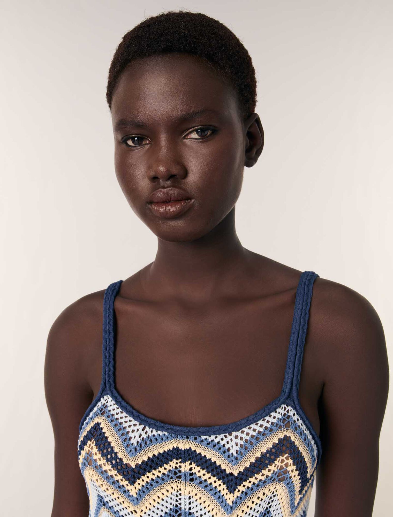 Robe longue en crochet