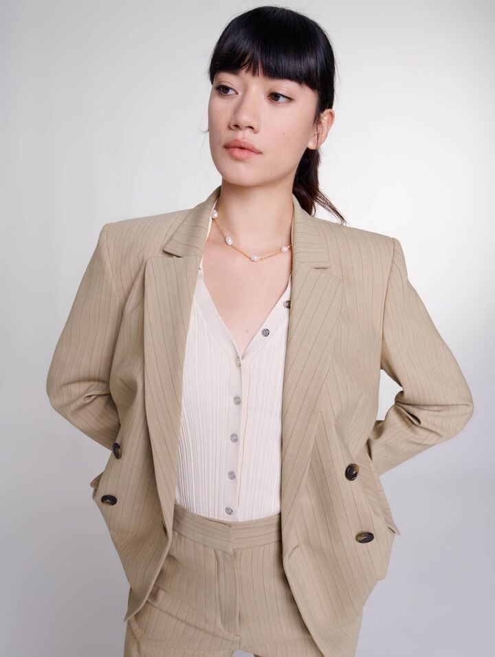 Veste de tailleur à rayures