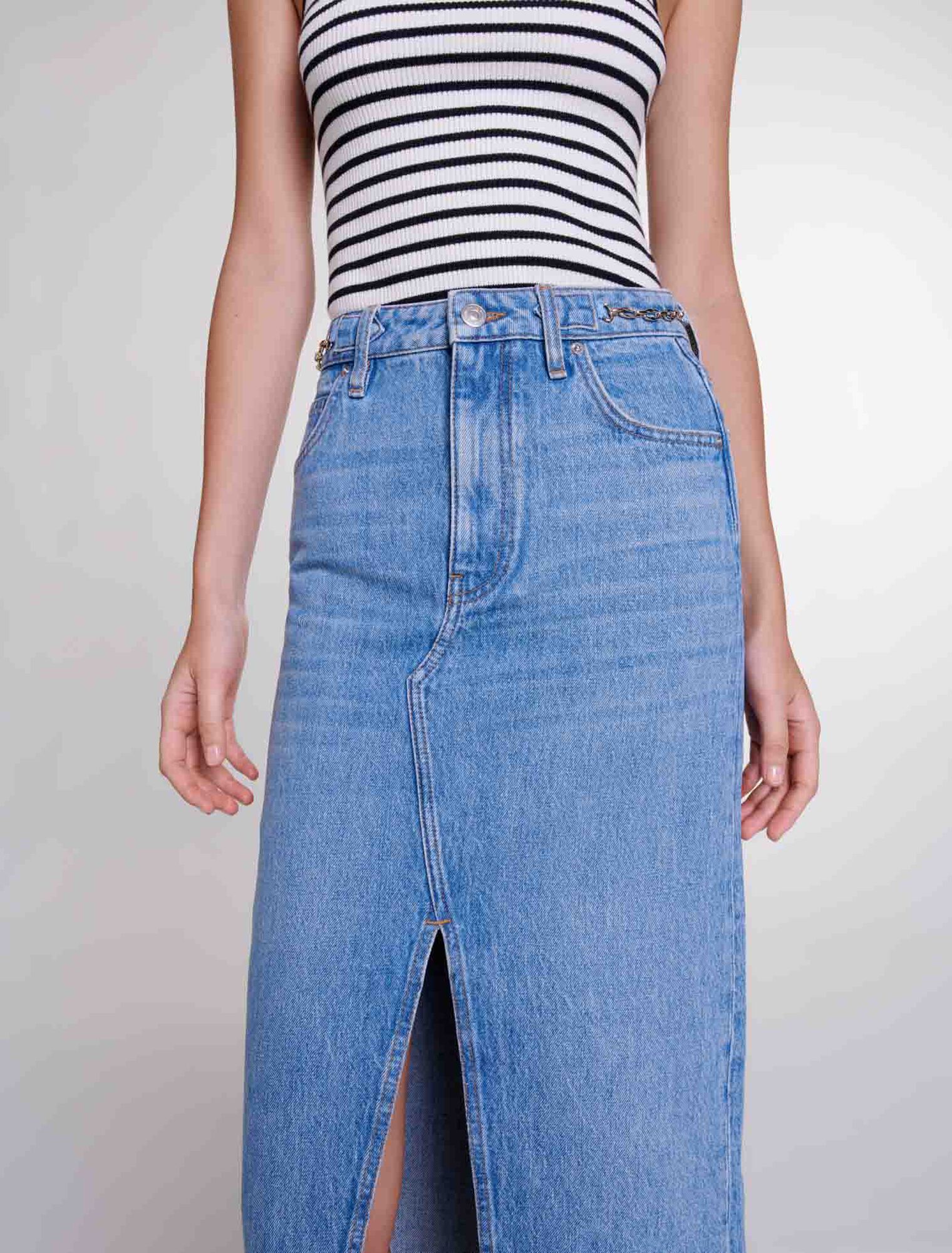 Jupe longue en denim