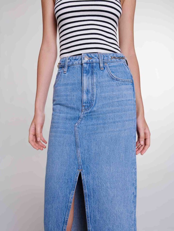 Jupe longue en denim