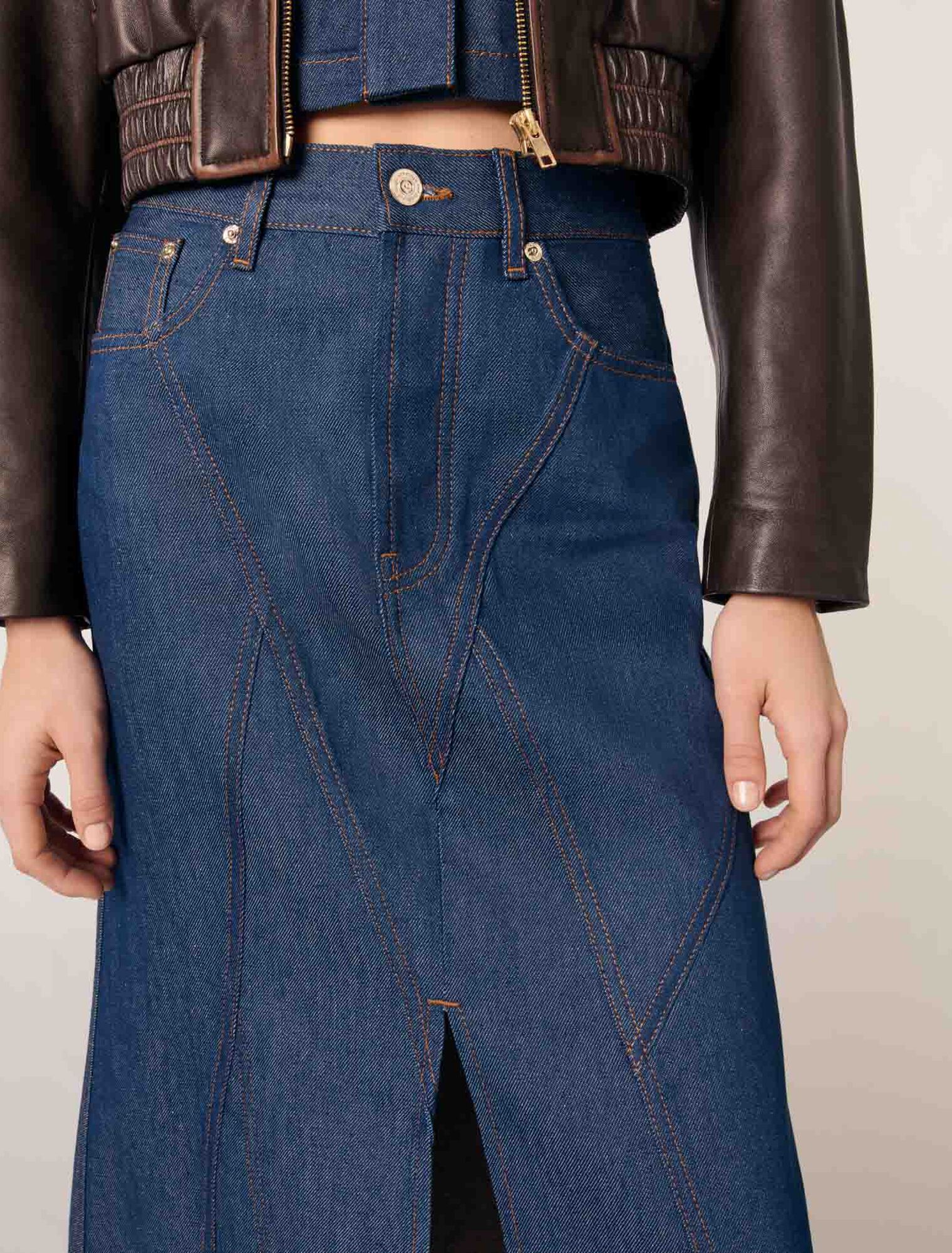 Jupe longue en denim
