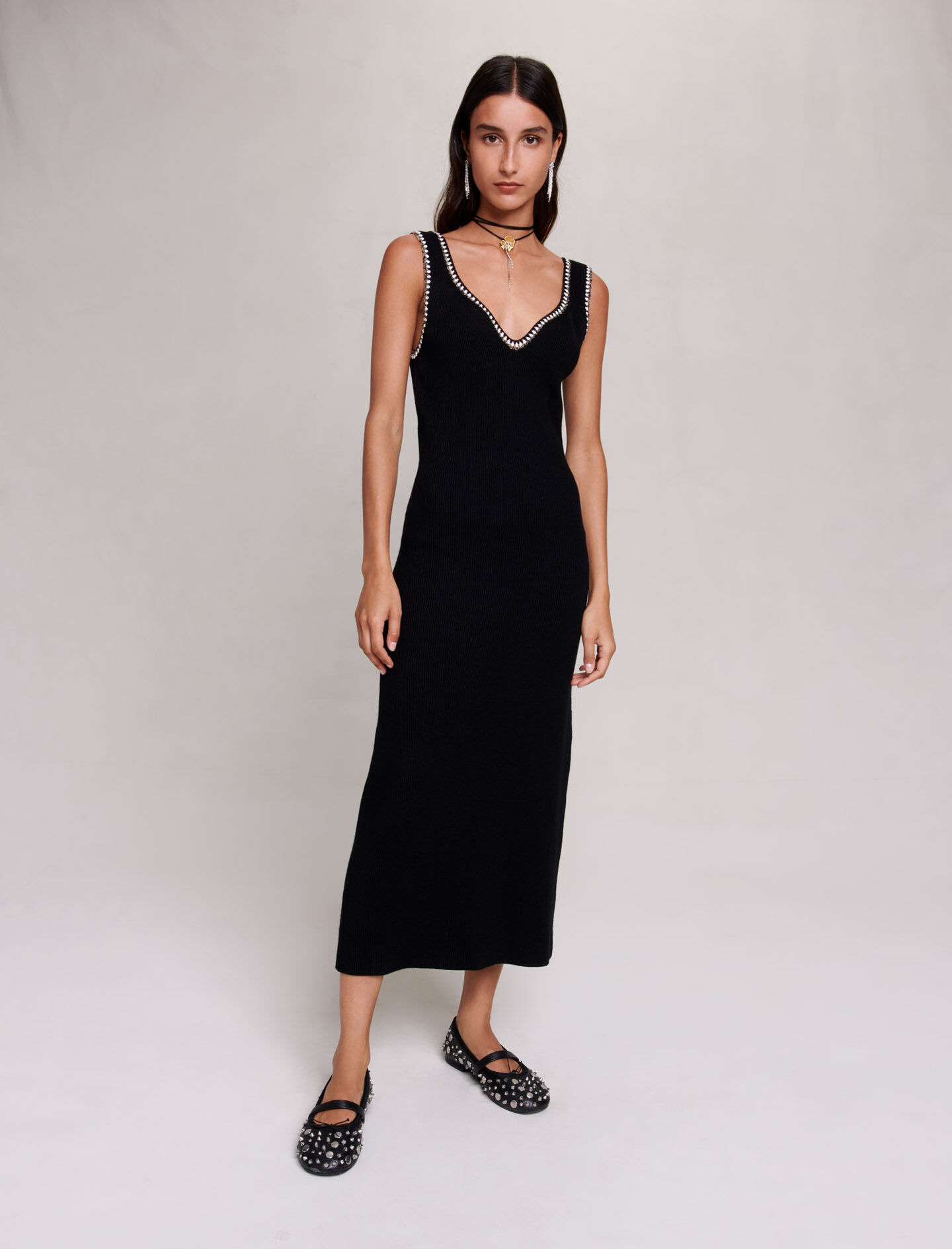 Robe maje noire et blanche deals
