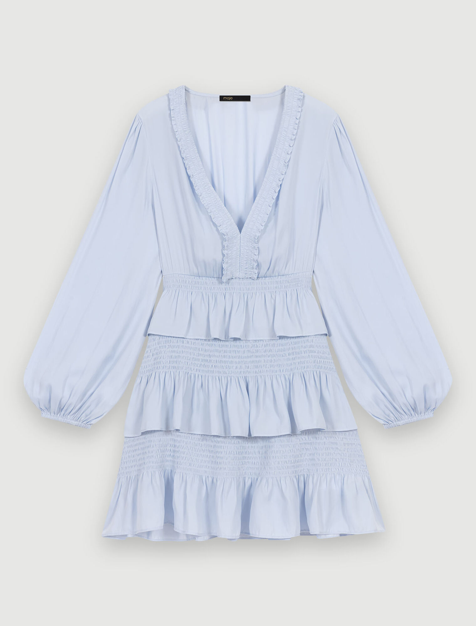 Robe à volants bleue