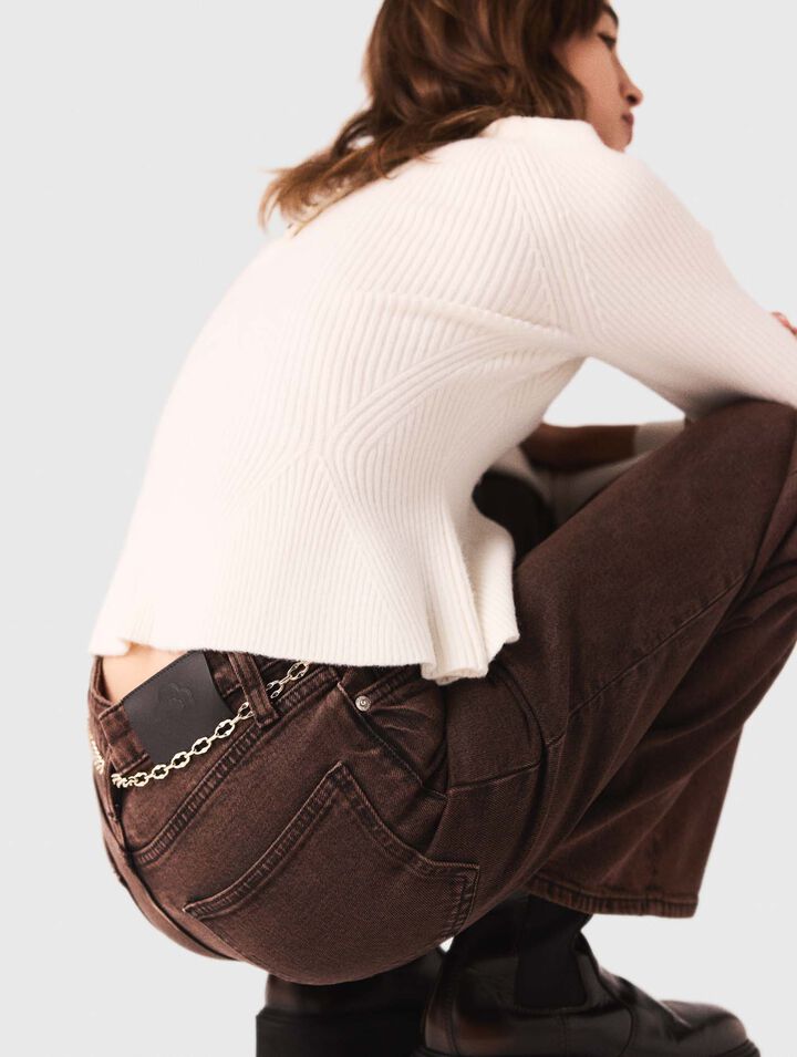 Jean bootcut avec chaîne