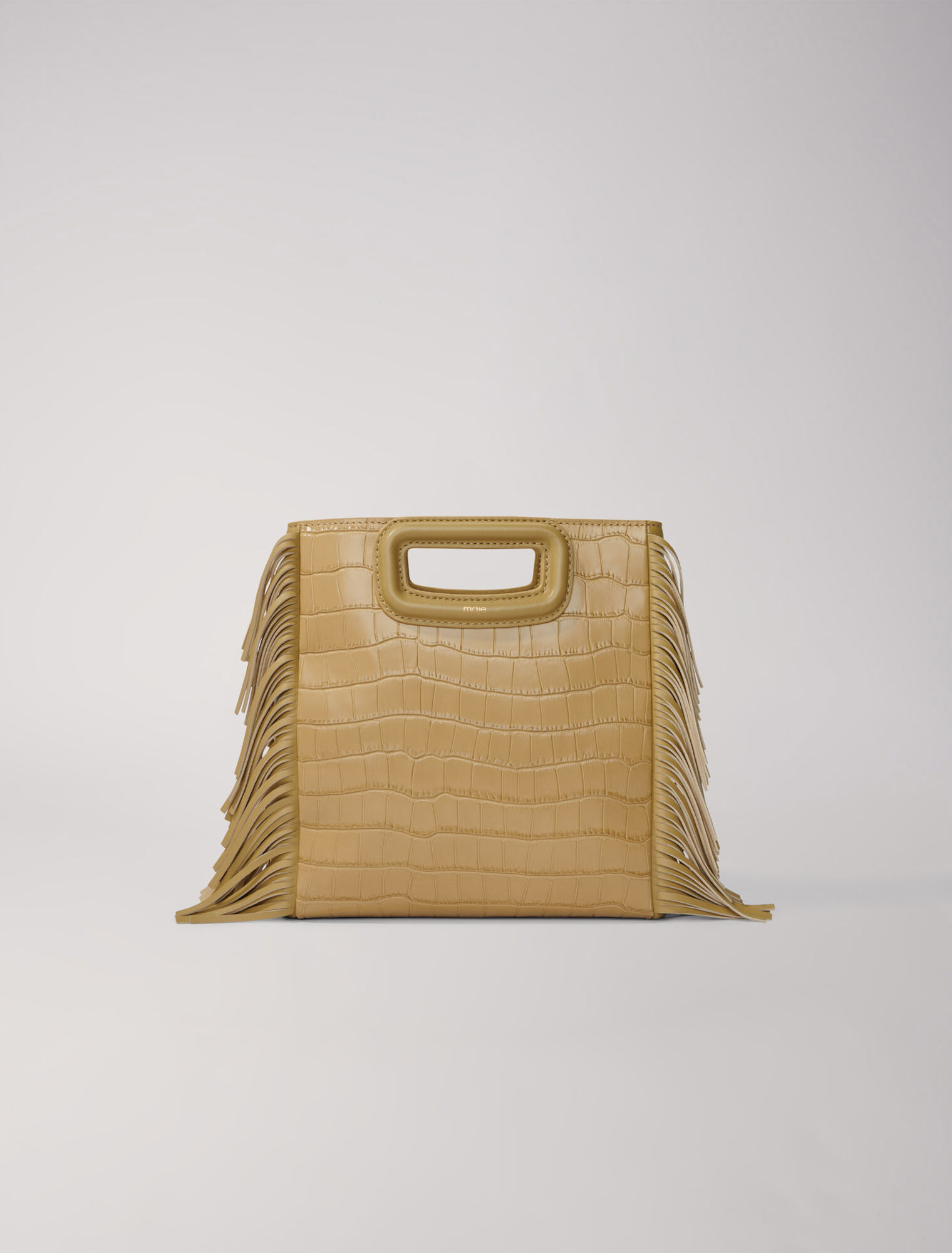 Sac M en cuir effet croco