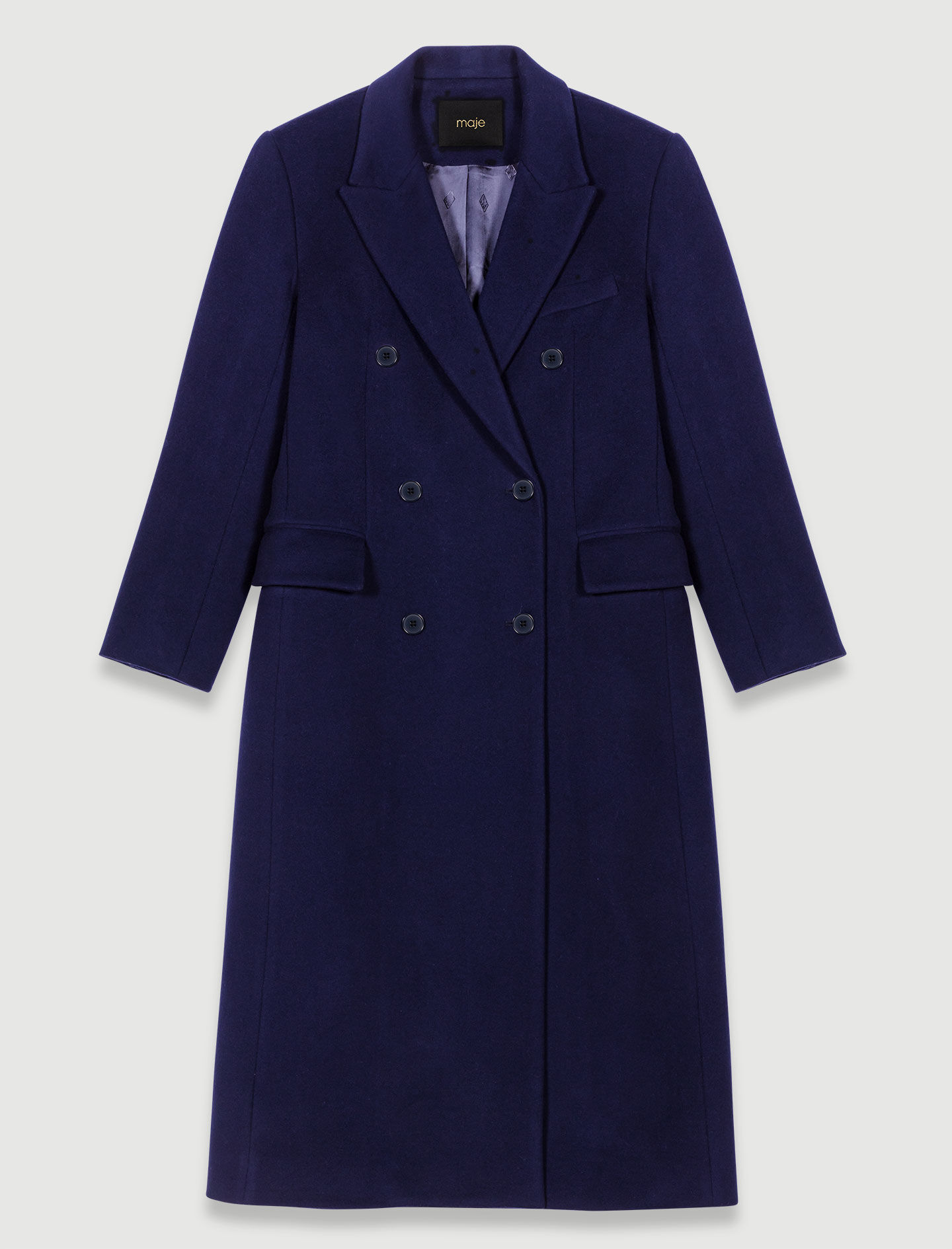 Long coat Blue For Women | Maje