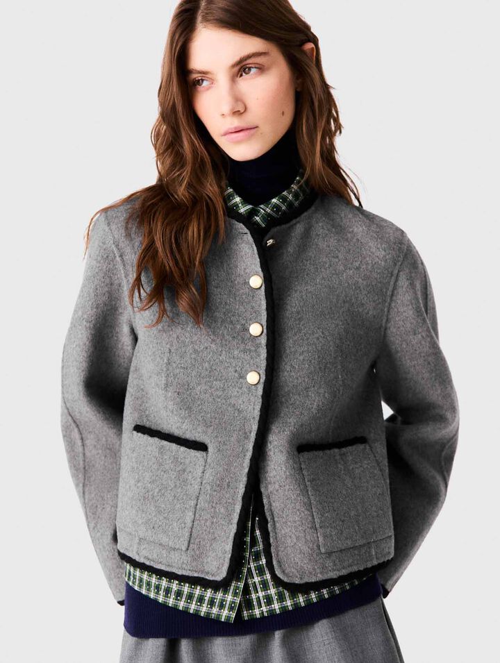 Short double-faced coat