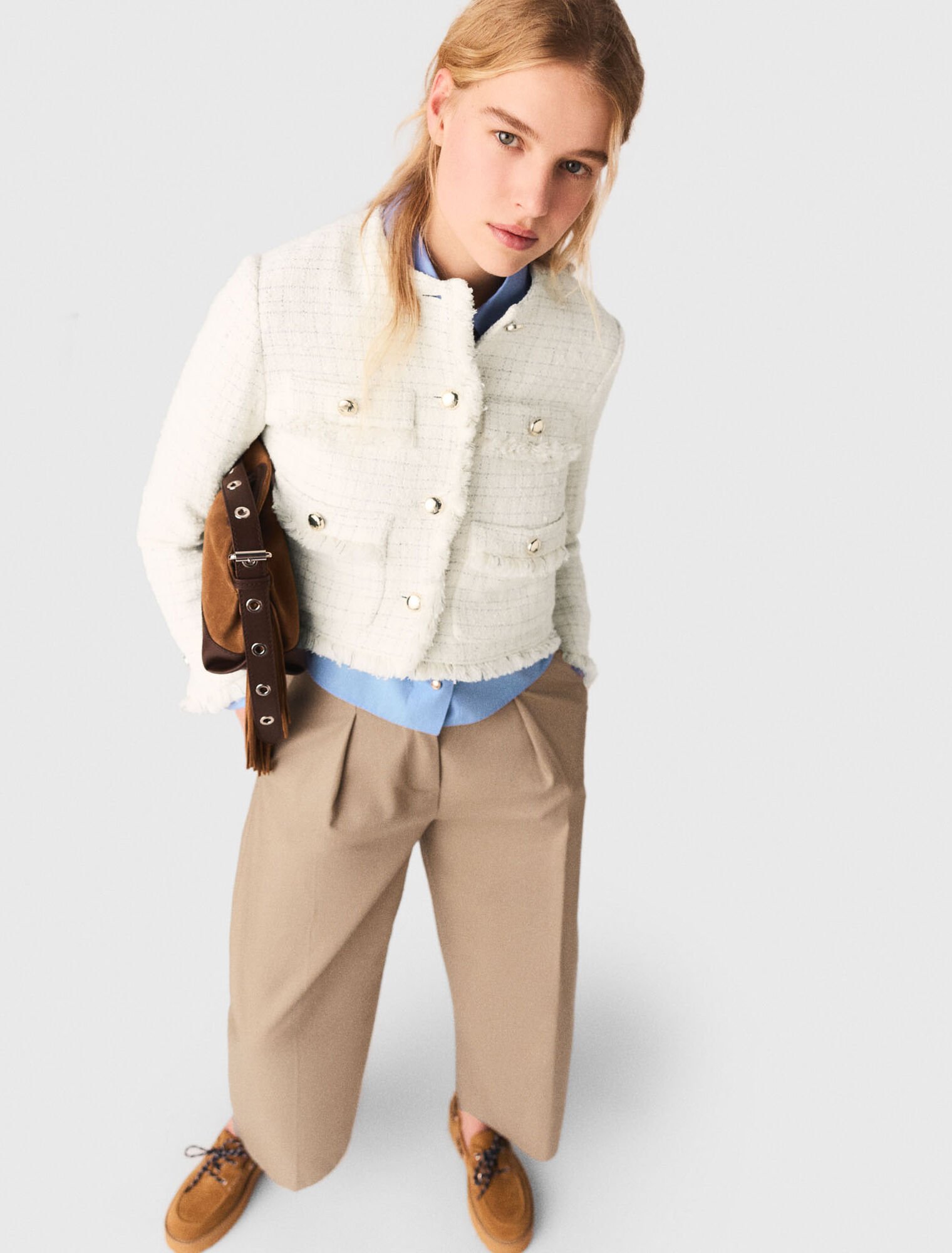 Veste courte en tweed