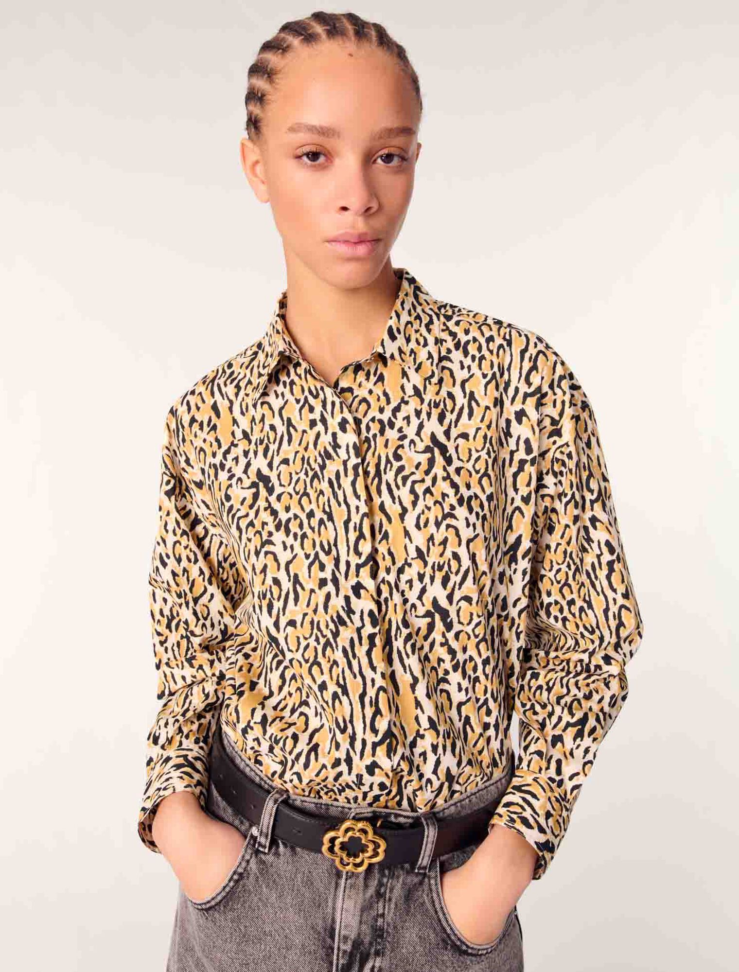 Chemise à imprimé leopard