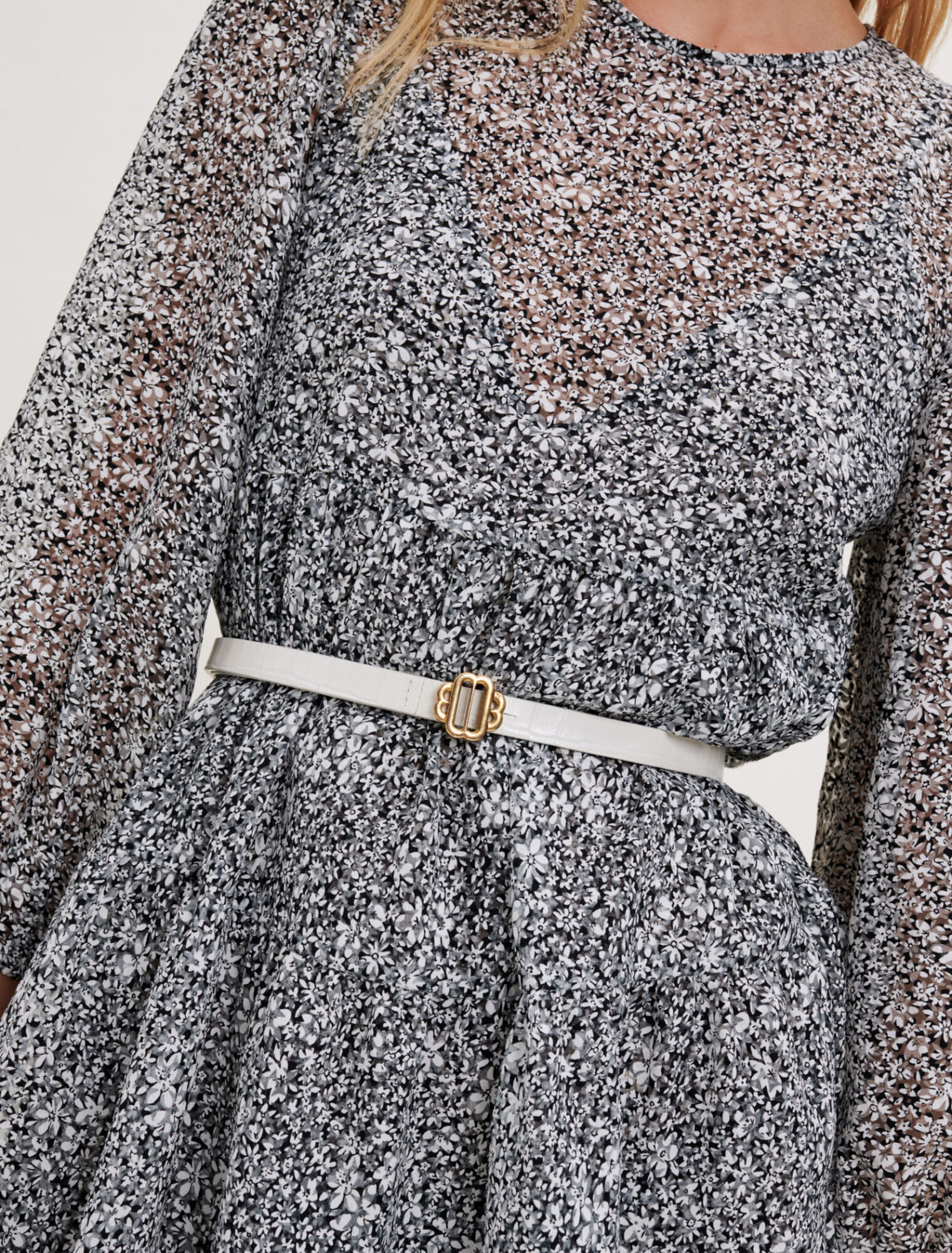 Robe baby doll en jacquard imprimé