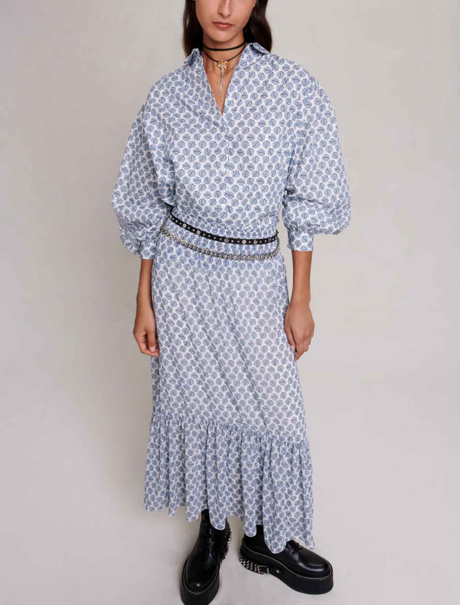 Long asymmetric skirt