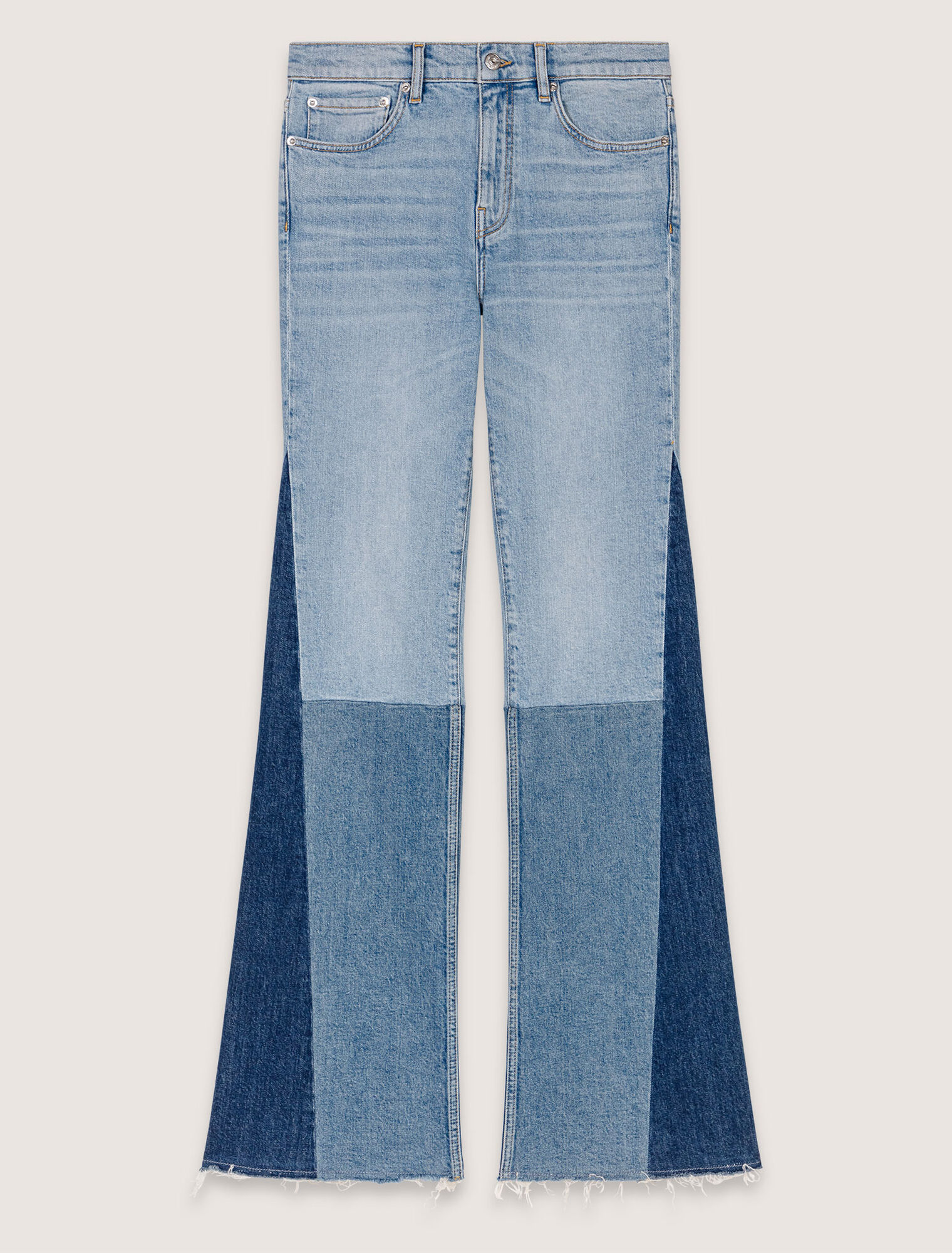 Jean patchwork tricolore