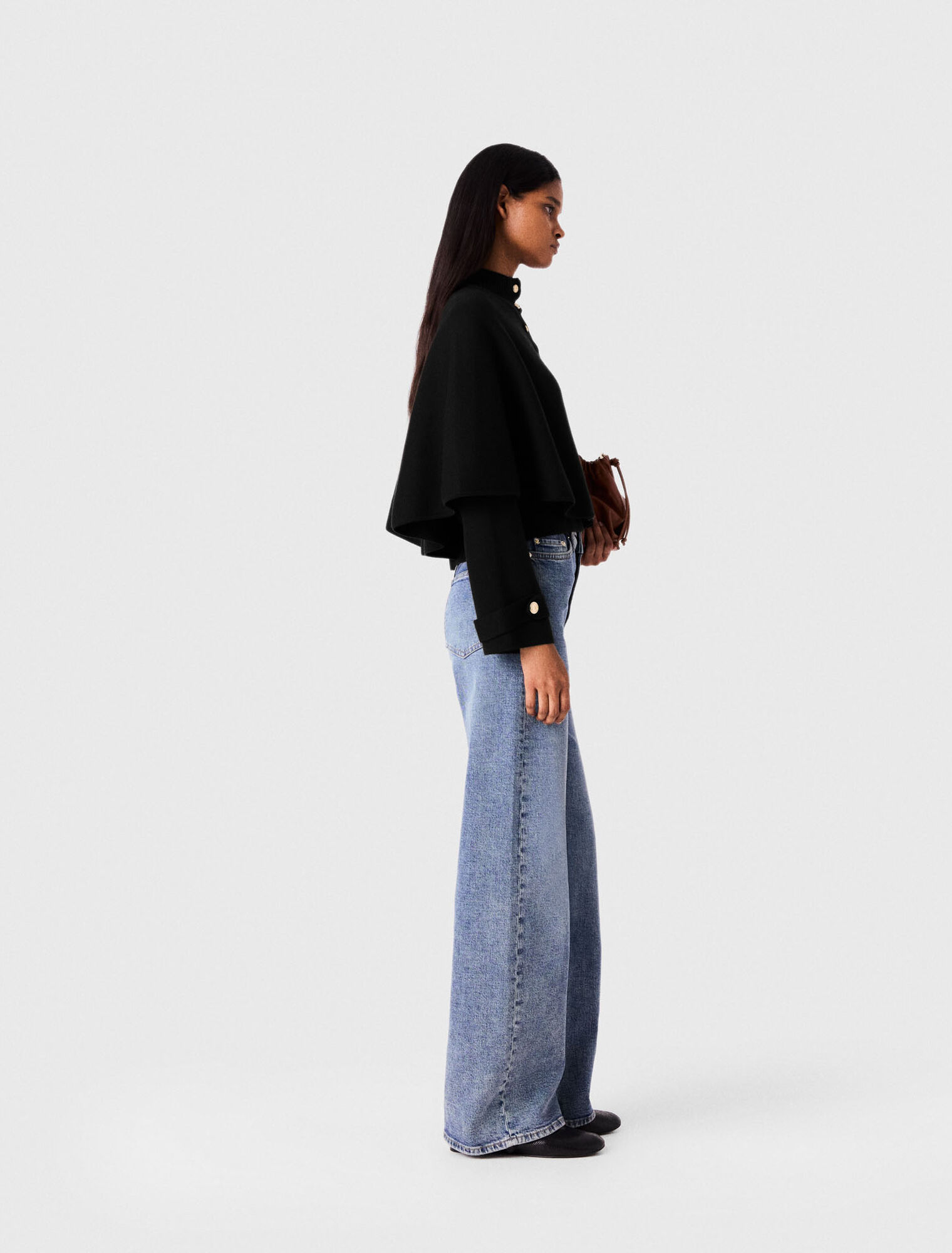 Cape-effect cardigan