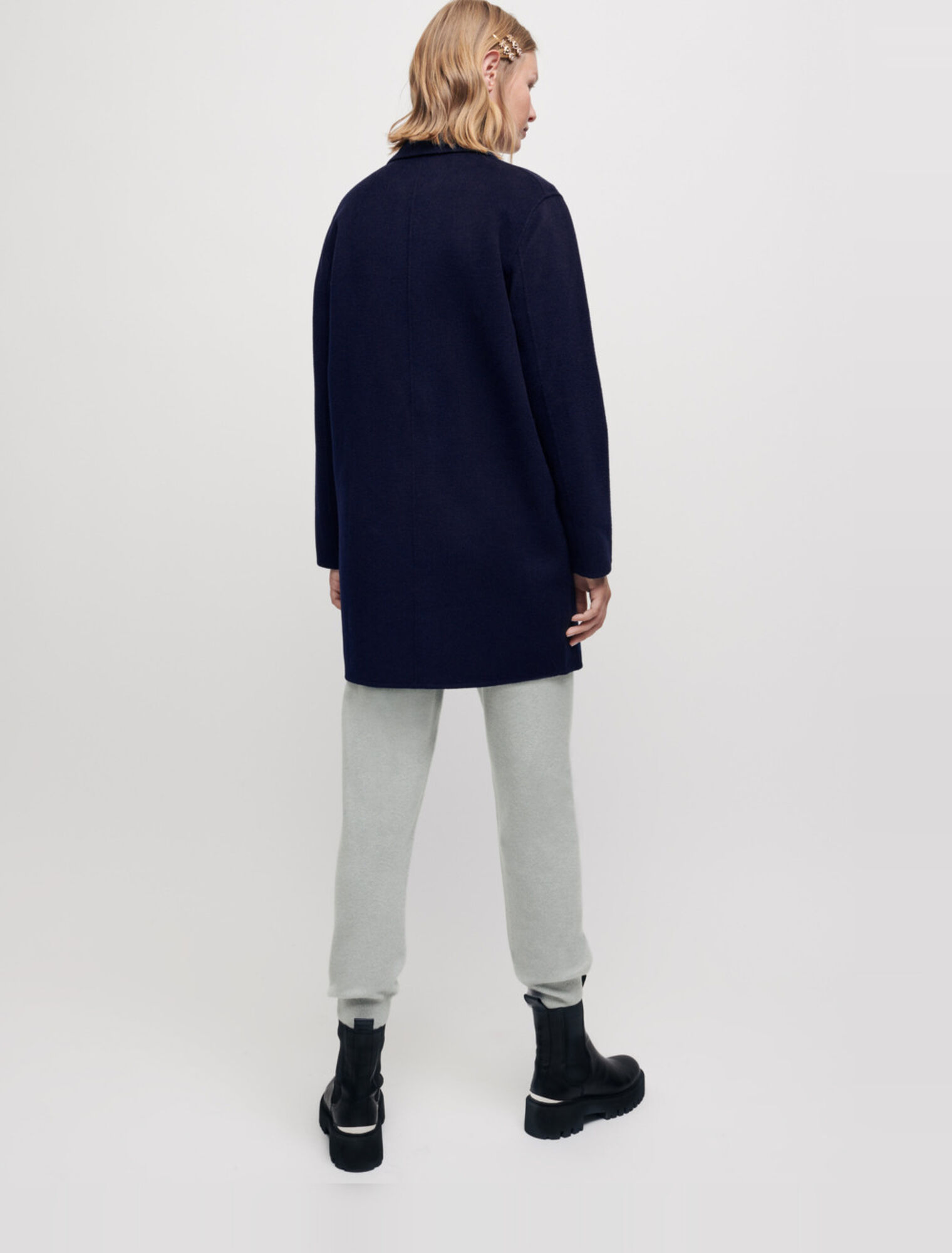 Manteau en double face façon veste
