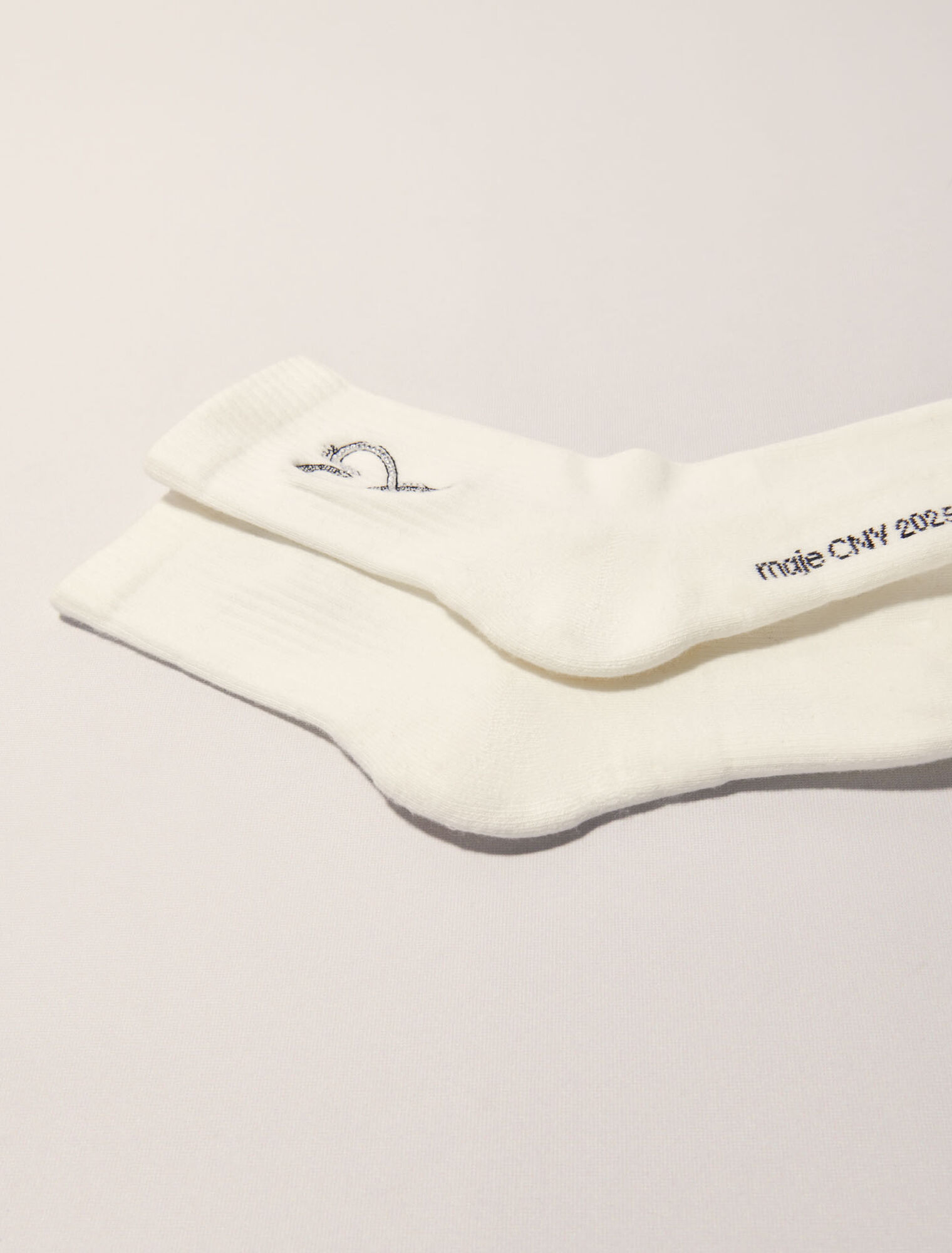 Chaussettes brodées à strass