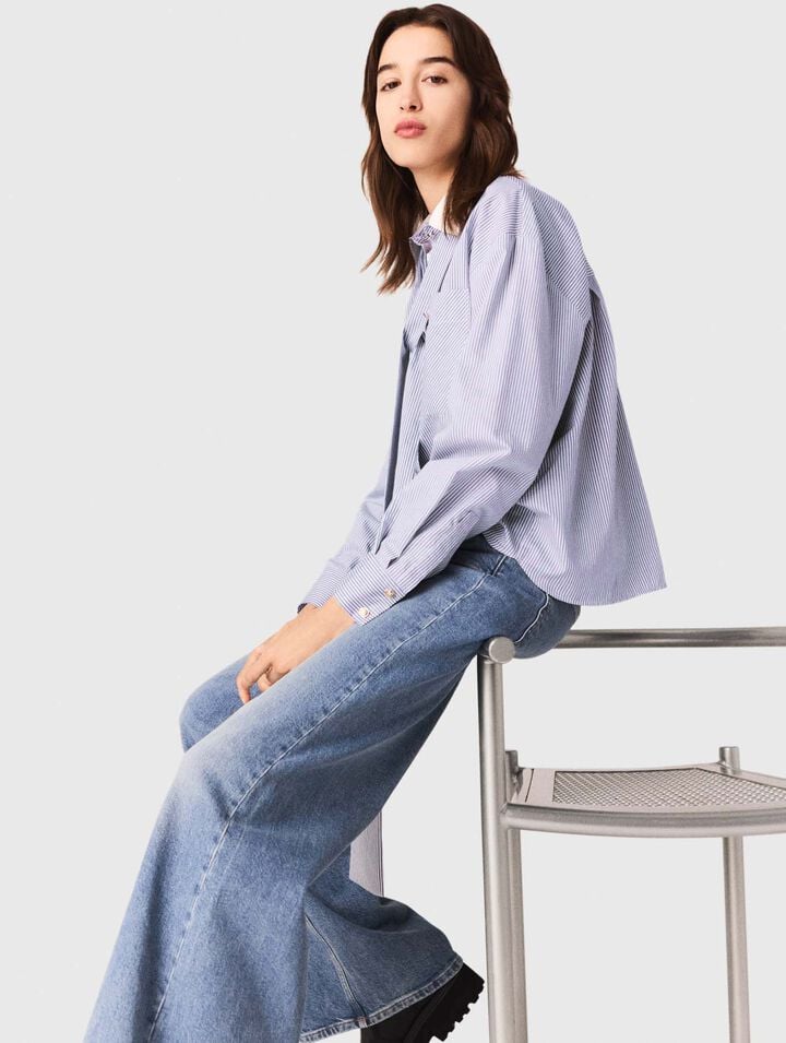 Chemise lavalliere rayée