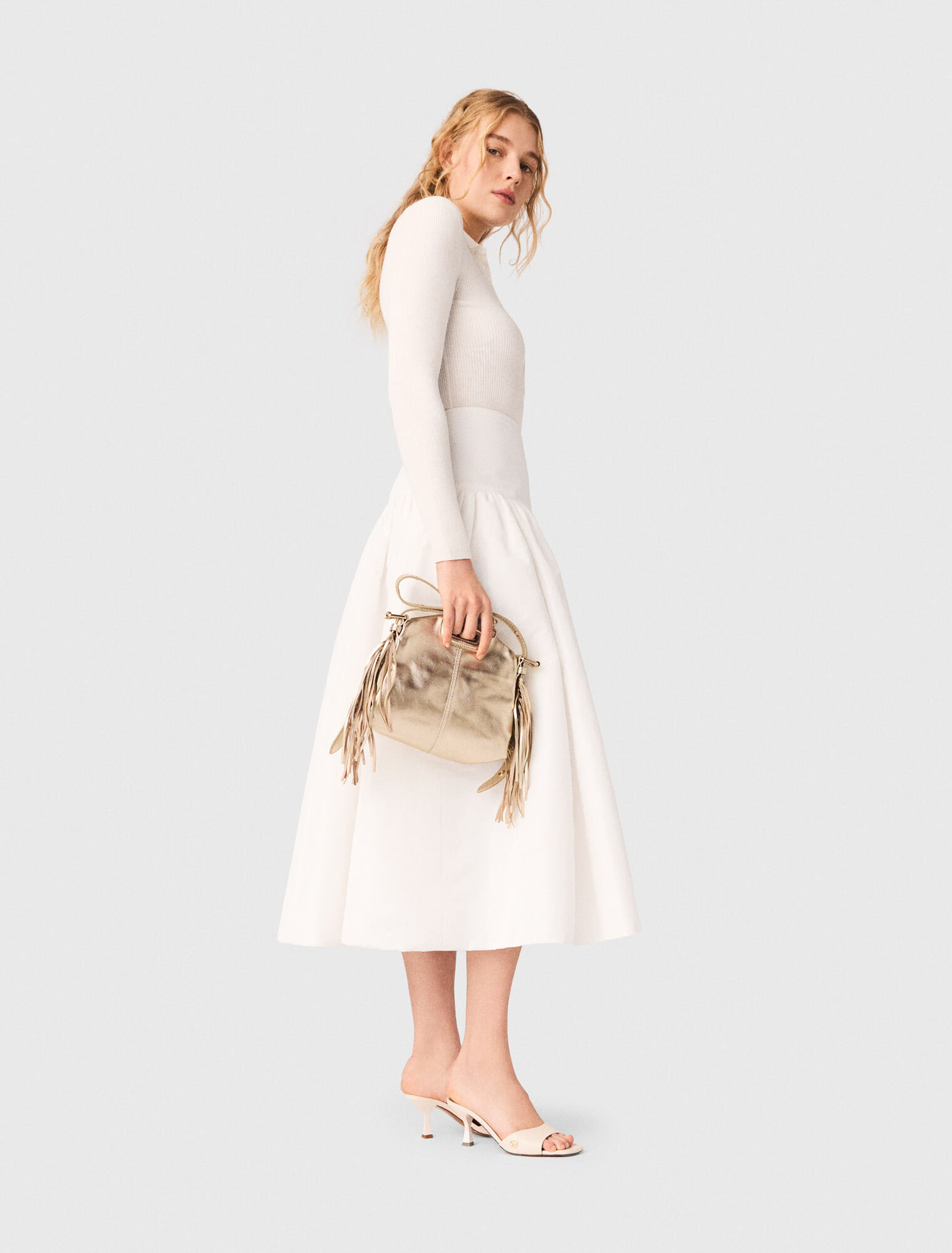 Jupe longue en taffetas