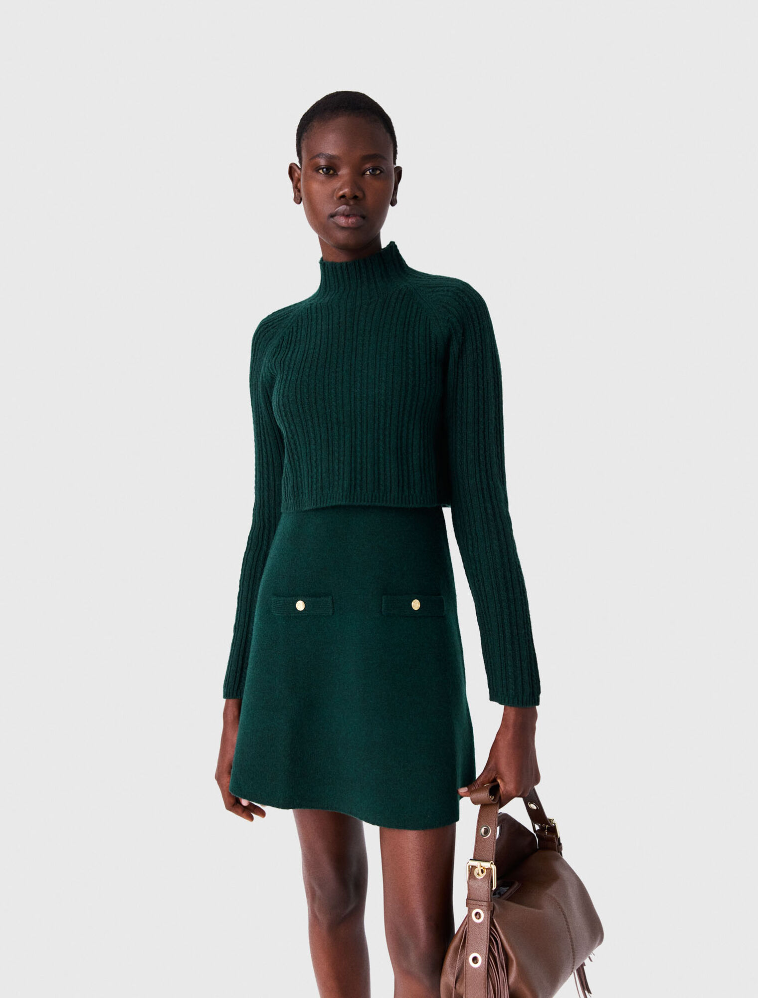 Robe en maille avec pull amovible