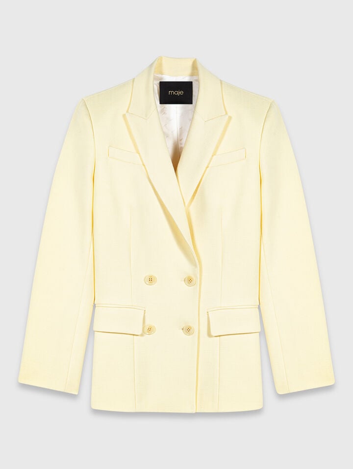 Veste de tailleur crois&eacute;e