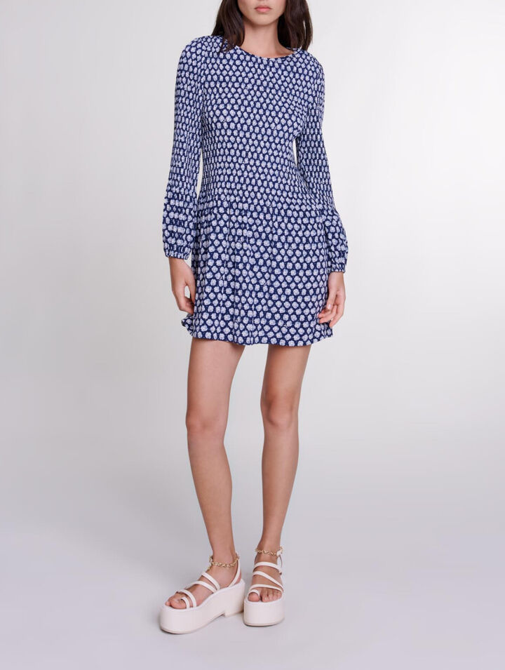 Robe courte fleurie