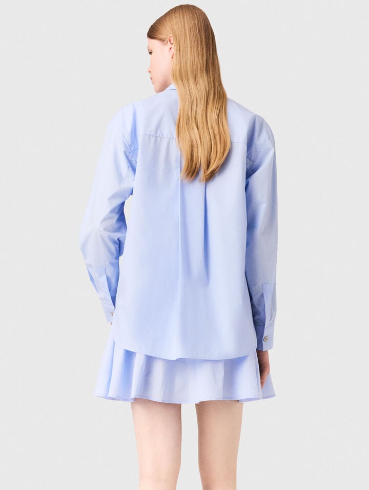 Long poplin shirt