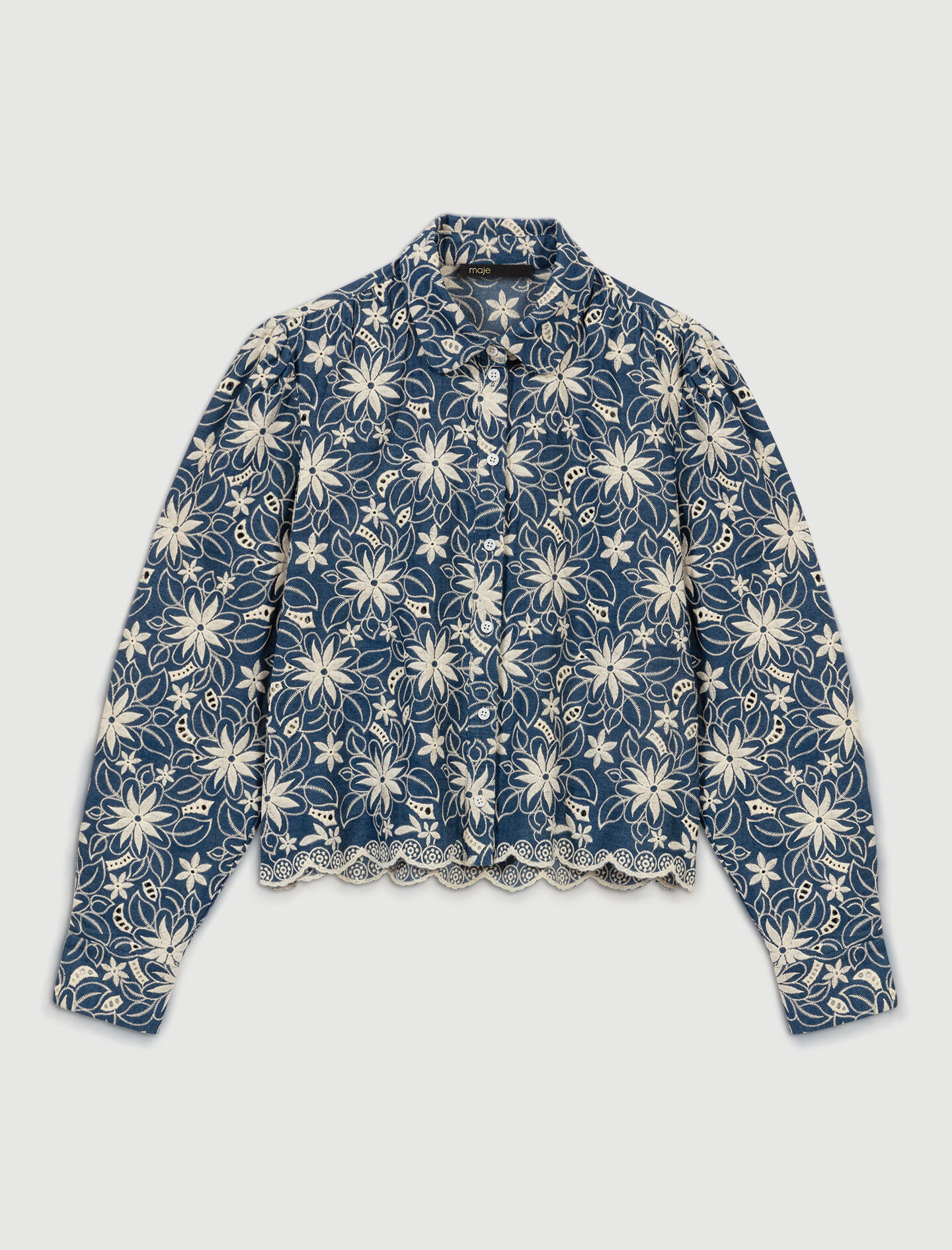 Embroidered cropped jacket
