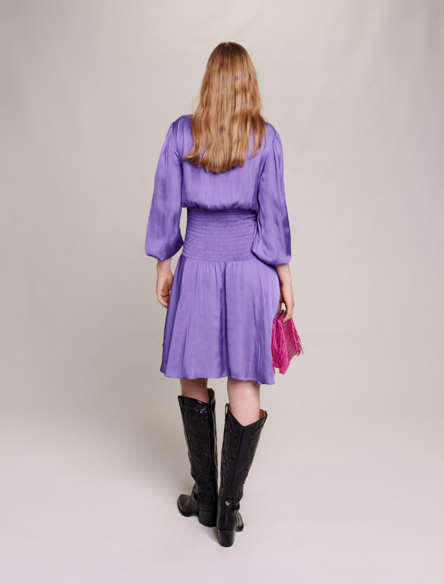 Short satin dress