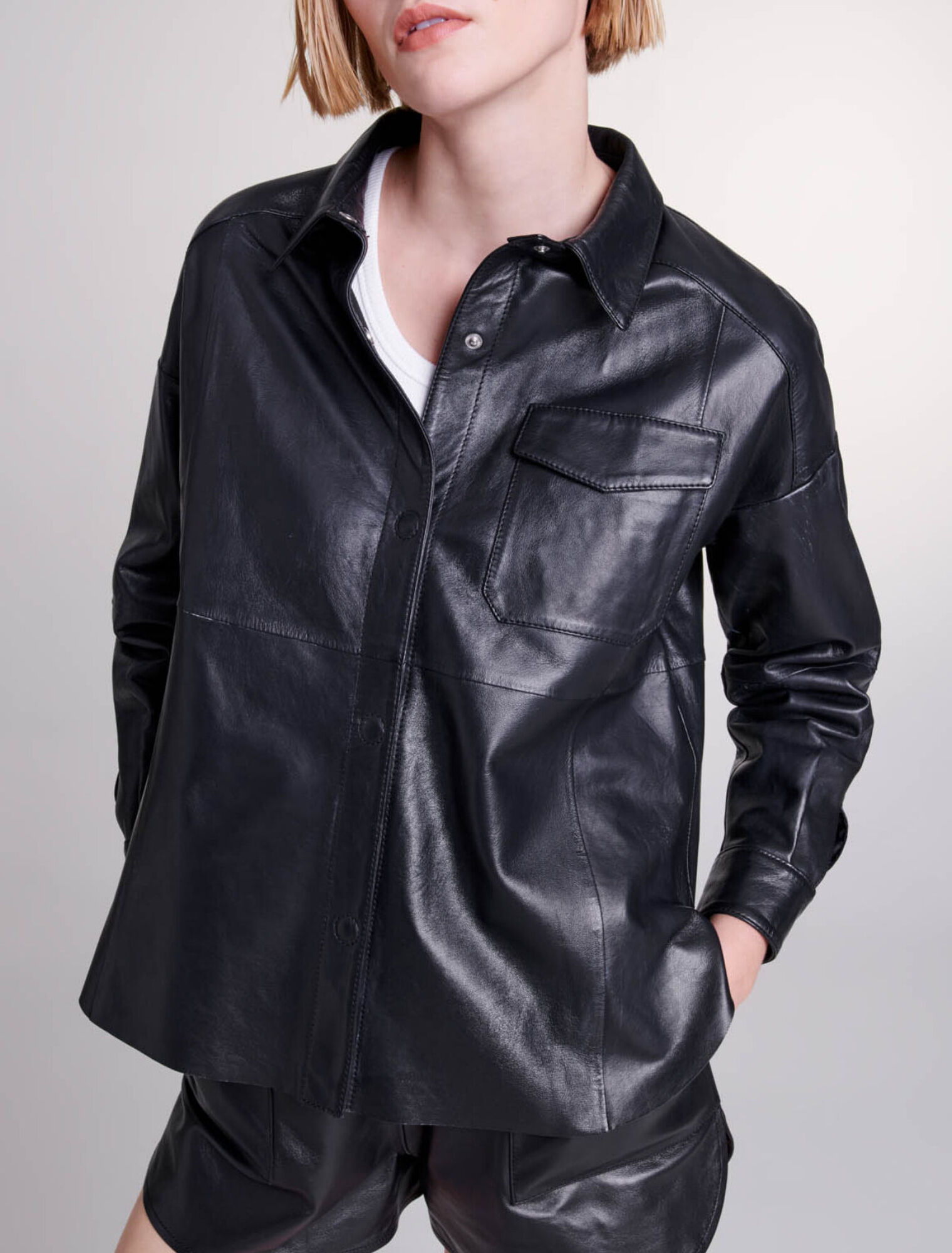 Leather shirt