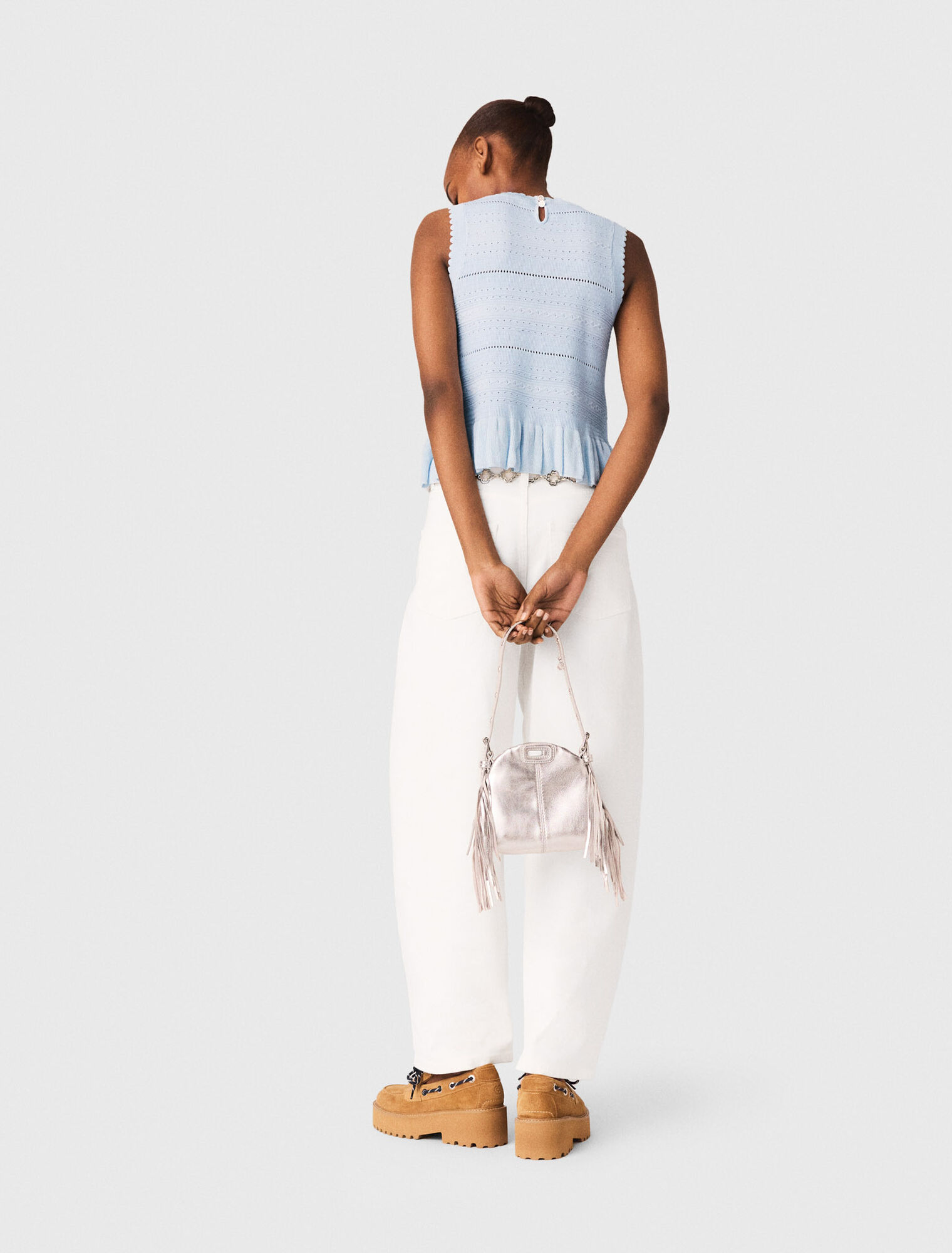 Sac Miss M micro en cuir m&eacute;tallis&eacute;