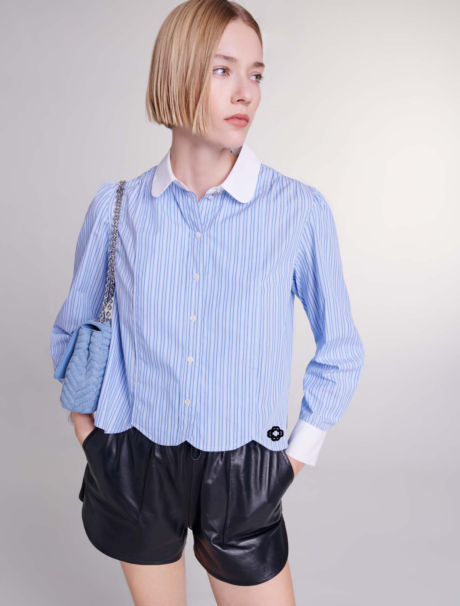 Contrast stripe shirt