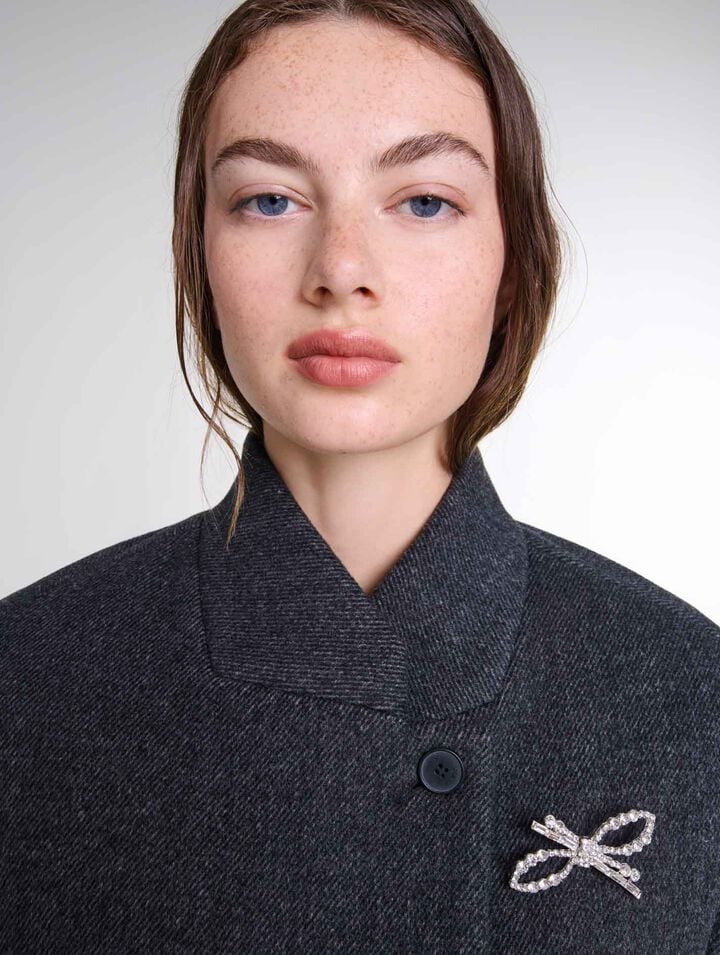 Manteau court en laine