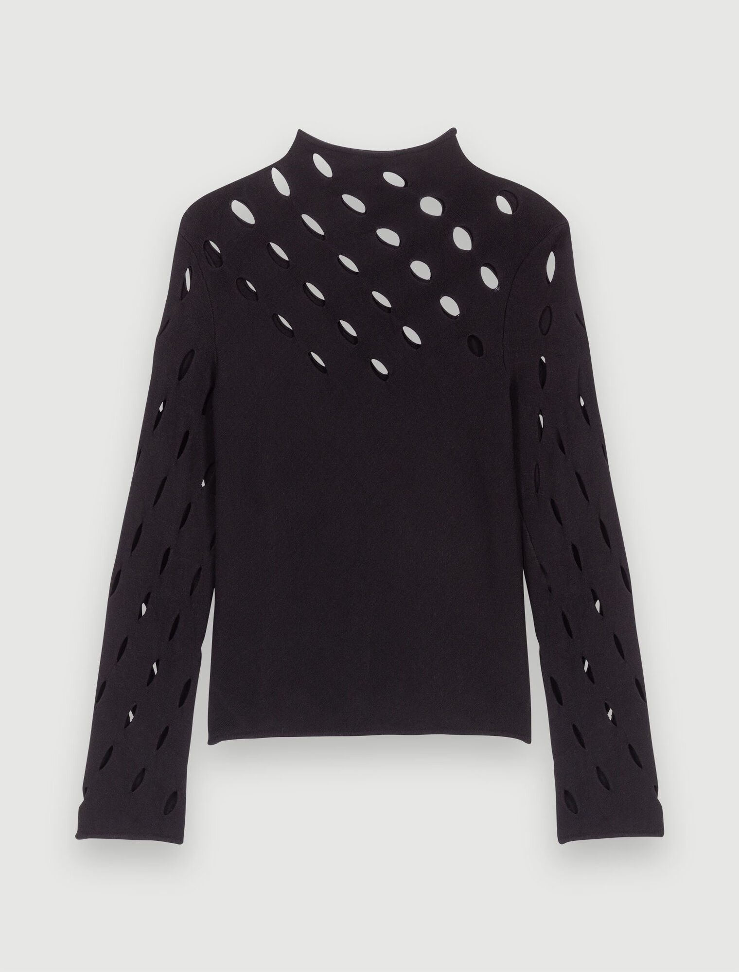 Openwork knit sweater