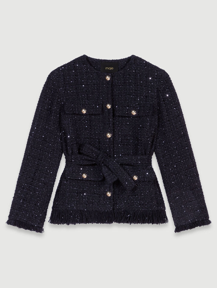 Veste en tweed sequins