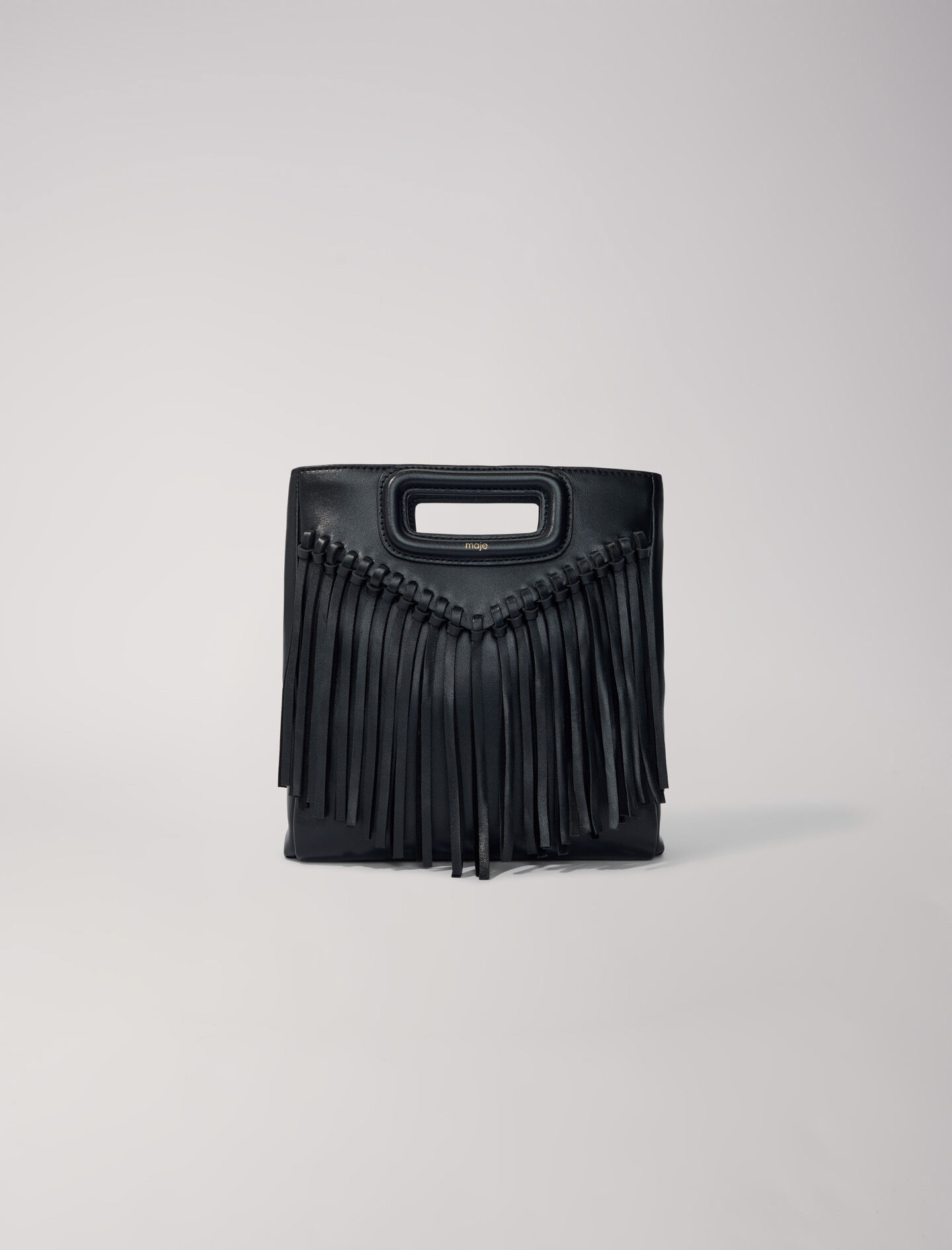 Sac maje noir franges cheap
