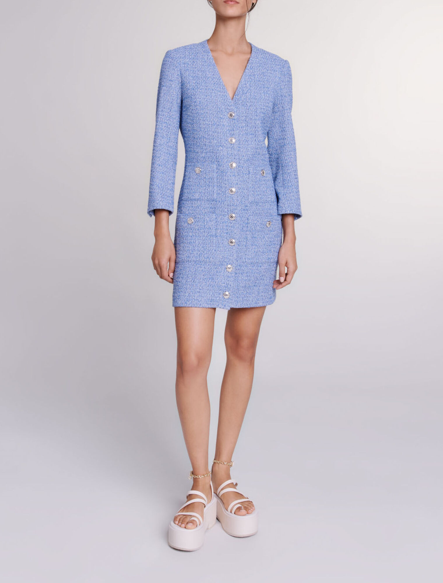 Robe courte en tweed