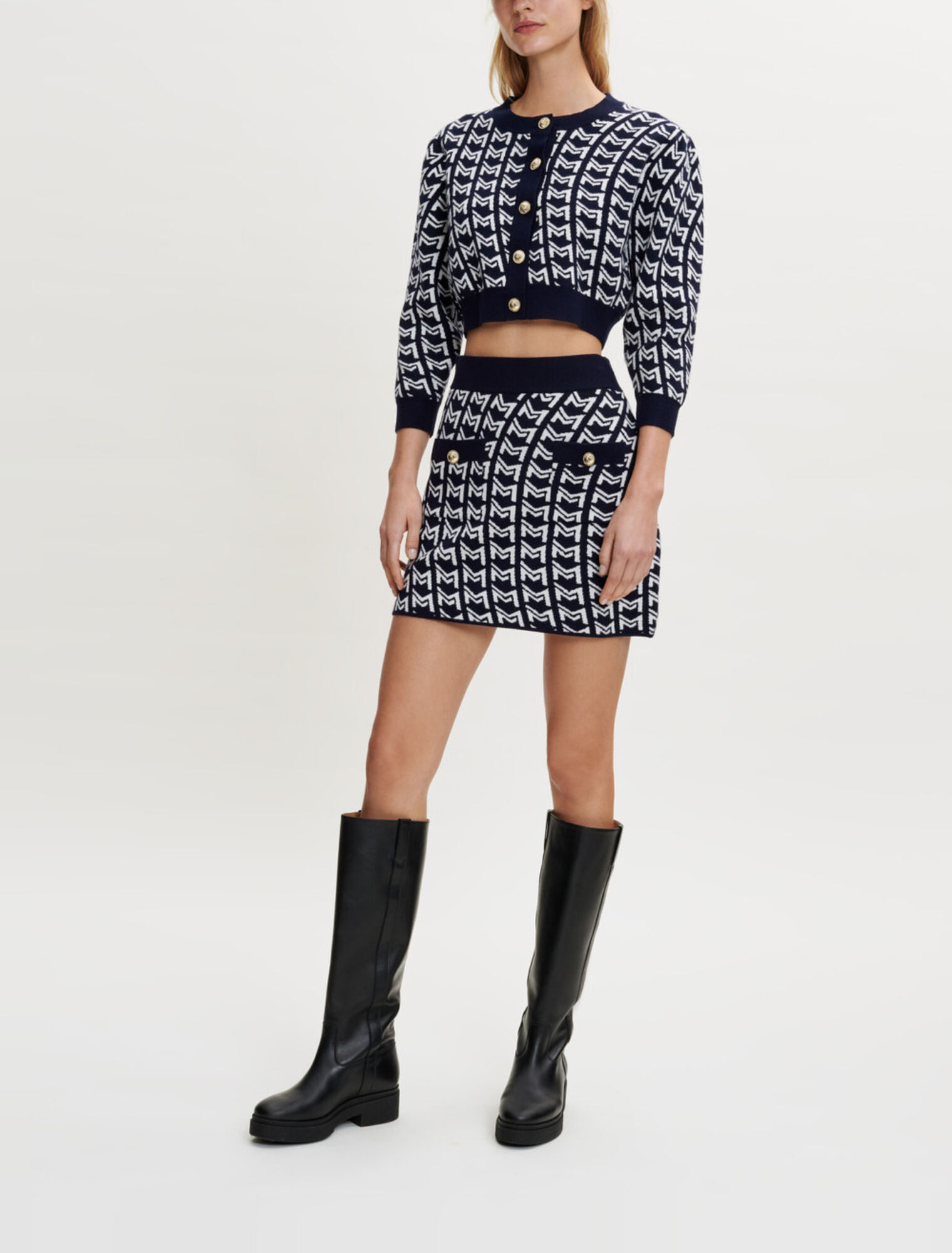 Jupe en jacquard monogramme 
