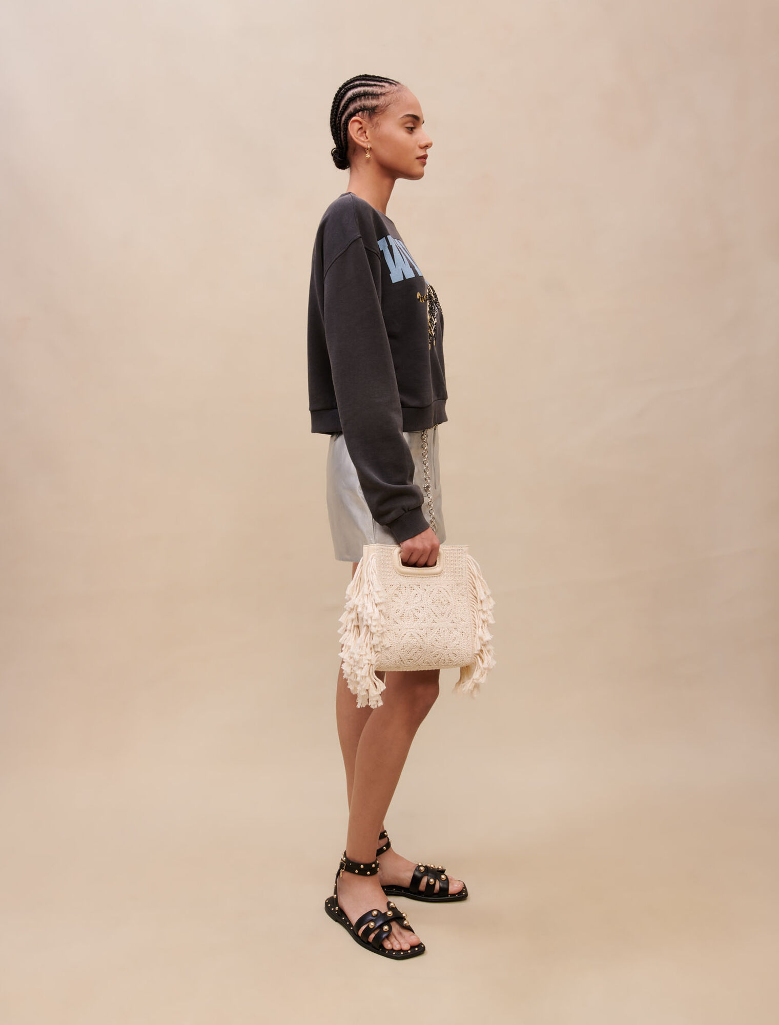 Sweat en coton imprimé