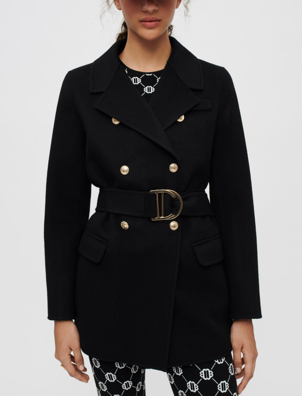 Double breasted maxi coat clearance