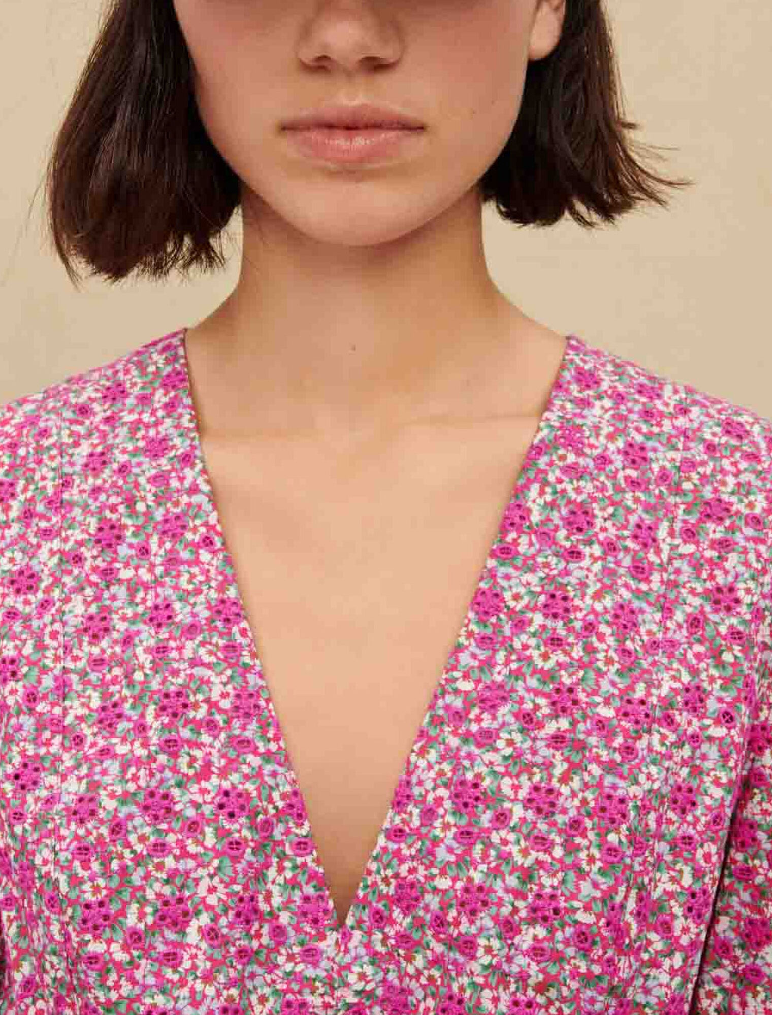 Floral print short dress