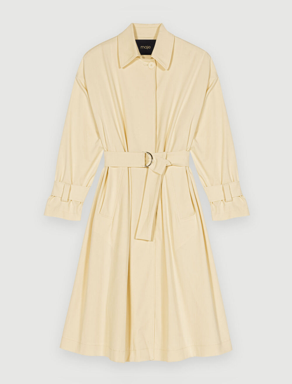 f　メイ Long coat Yellow / Orange For Women | Maje