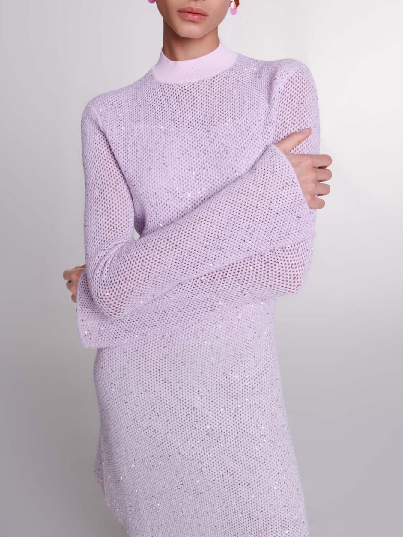 美品✨Ameri IMANE JACQUARD KNIT DRESS S IMANE JACQUARD KNIT DRESS AMERI vintage Maje_MFPRO03986