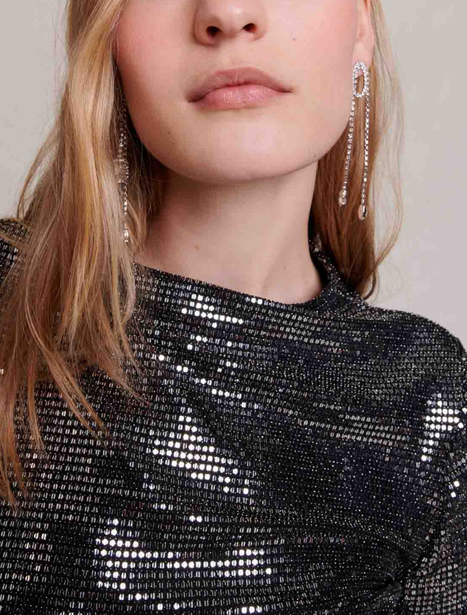 Robe courte en jacquard