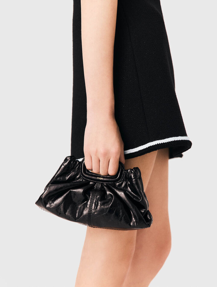Crackled leather Milpli mini Clutch