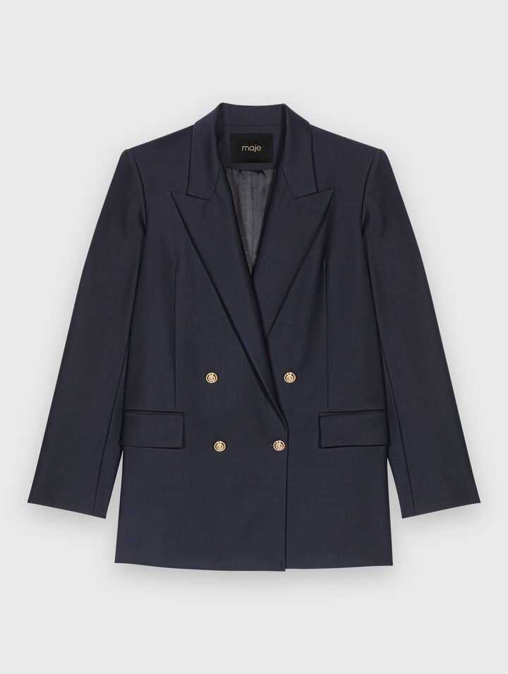 Veste tailleur à boutons dorés