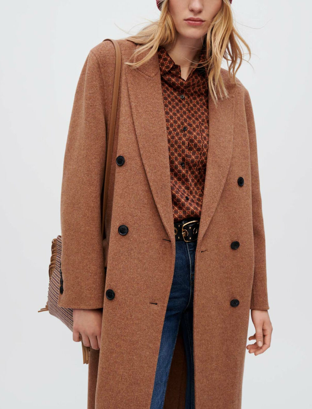 Maje coat camel shop