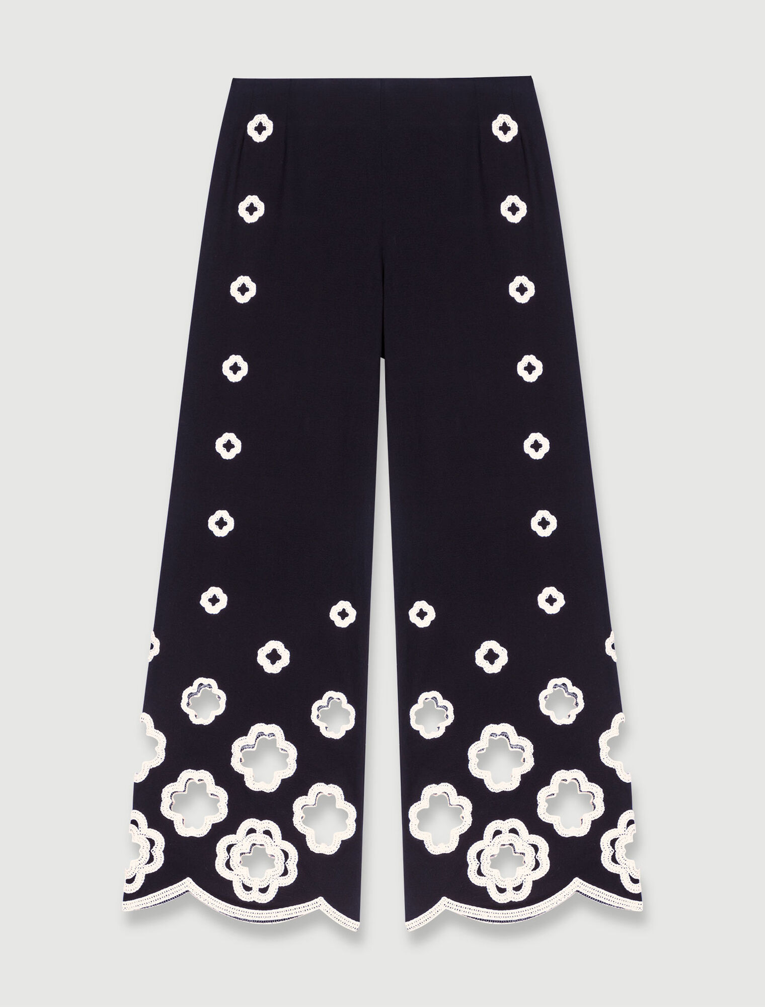 Pantalon large à crochet