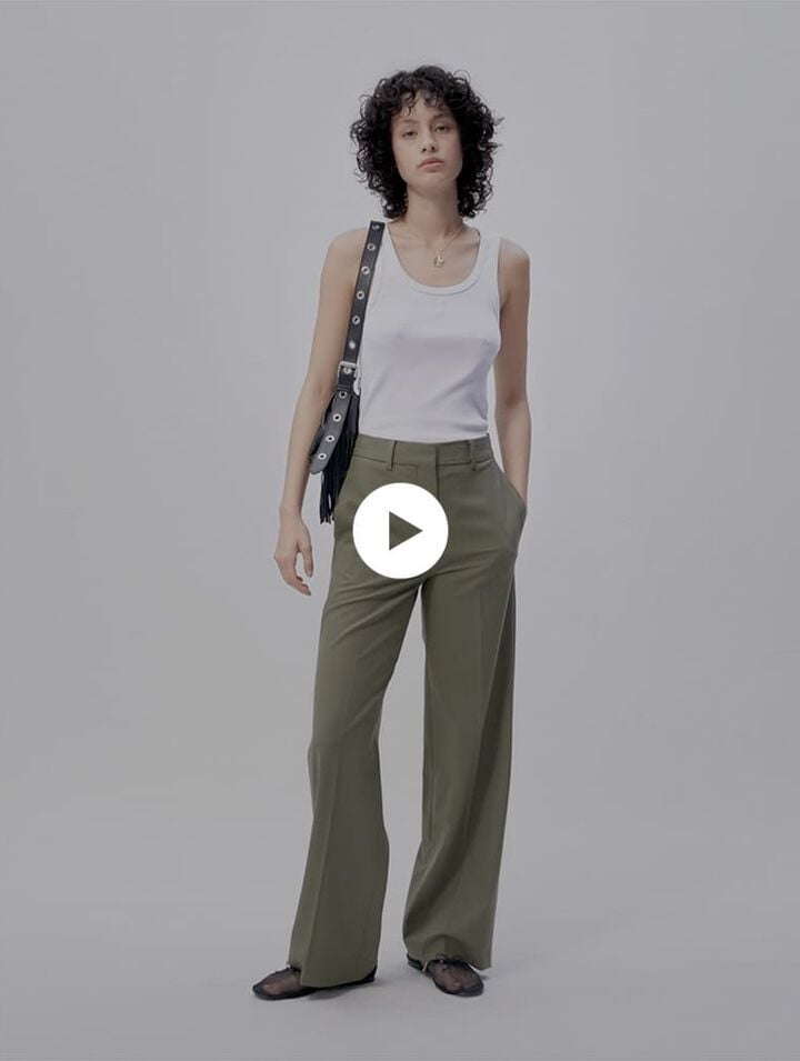 Pantalon de tailleur droit