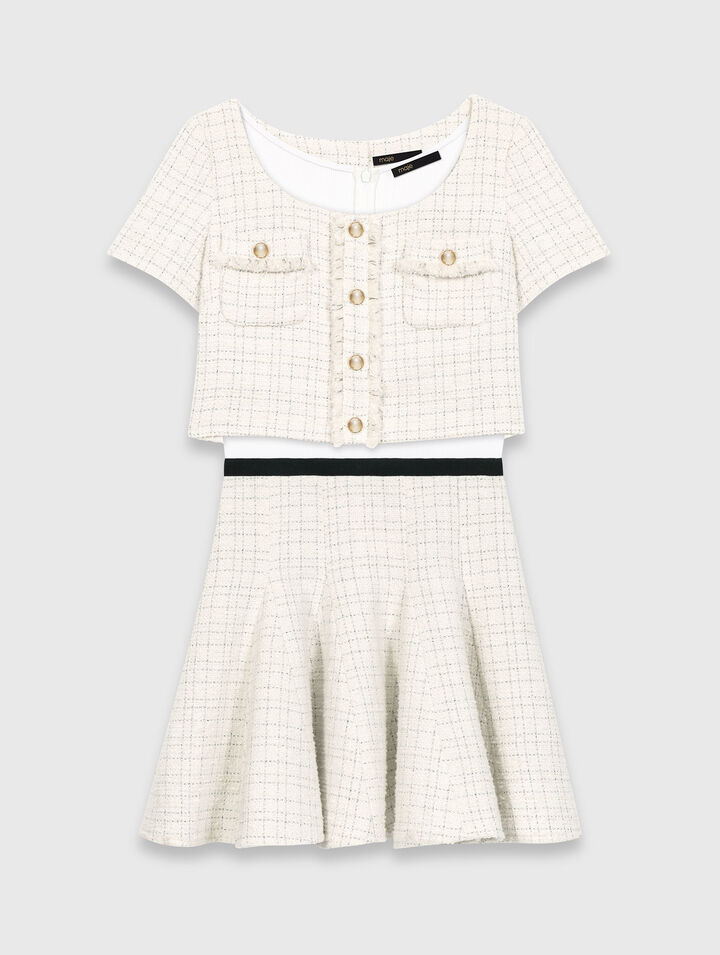 Robe 2-en-1 en tweed