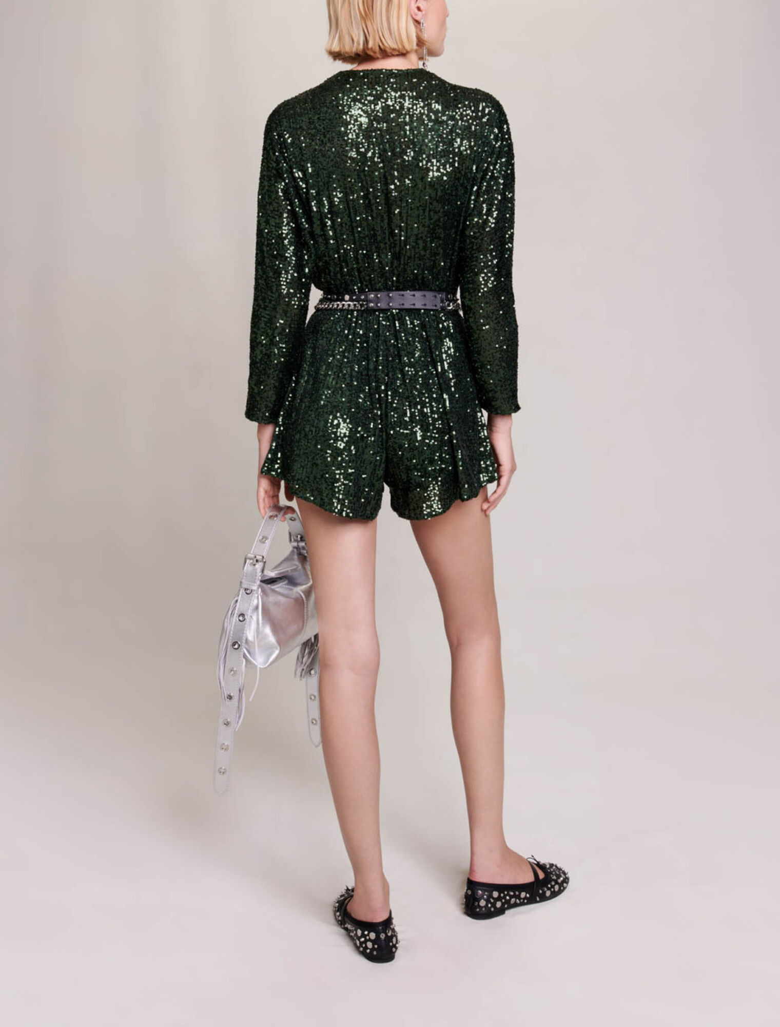 Combinaison short à paillettes
